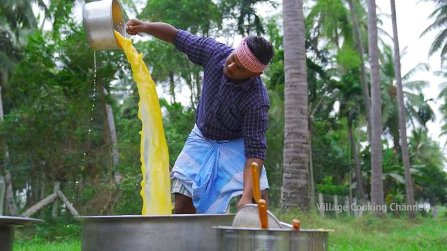 ORANGE JUICE | Huge Orange Juice Making | Orange Recipes | Cooking Kesari Dessert Recipe in Village смотреть онлайн