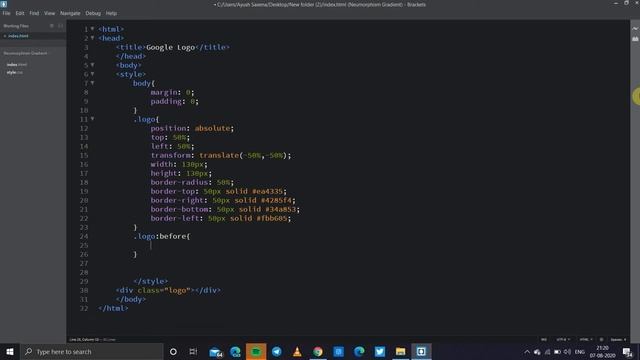 GOOGLE LOGO || PURE CSS & HTML ??? смотреть онлайн