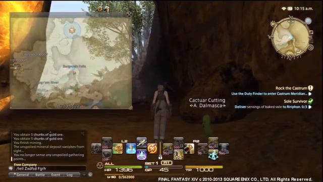 Final Fantasy XIV A Realm Reborn - Gold Ore & Darksteel Ore Mining Spots and Time смотреть онлайн
