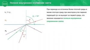 8 класс. Физика. Преломление света. Полное внутреннее отражение.  27.04.2020.