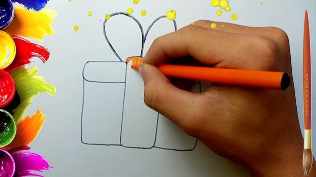 How TO DRAW A Gift | Как НАРИСОВАТЬ ПОДАРОК смотреть онлайн