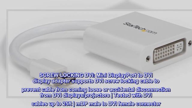 Great product - StarTech.com Mini DisplayPort to DVI Adapter - Mini DP to DVI-D Converter - 1080p смотреть онлайн