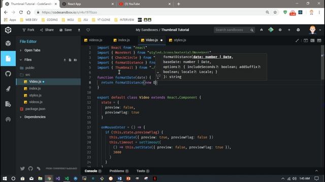 React Clone Components - YouTube Thumbnail Part 2 смотреть онлайн