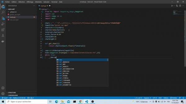 Convert Videos To ASCII ART using python