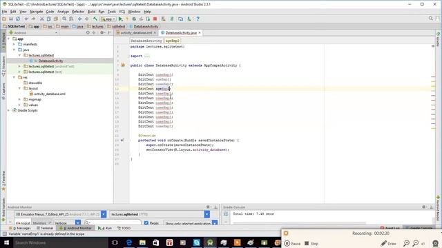 Android SQLite Database example Project : part 8 смотреть онлайн