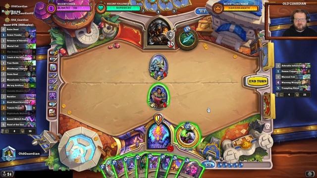 OTK Quest Warlock deck guide and gameplay (Hearthstone United in Stormwind mini-set) смотреть онлайн