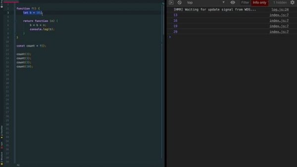 Замыкание в JS
