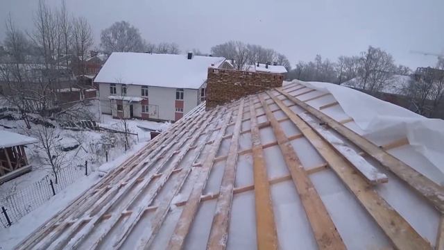 Дом из газобетона 20х10 #8 Крыша. смотреть онлайн