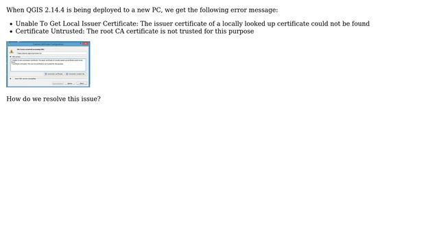 GIS: QGIS 2.14.4 certificate error after installation смотреть онлайн