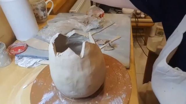 Как сделать вазу из глины смотреть онлайн