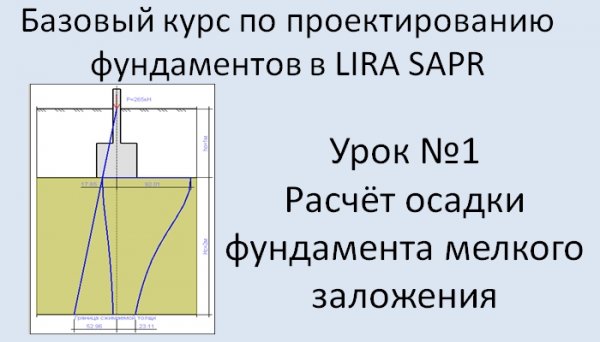 Фундаменты в Lira Sapr Урок 1 Фундамент мелкого заложения