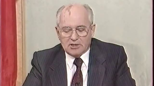 1991 г. 25 декабря. Отставка Горбачёва.СССР видео хроника. История. смотреть онлайн