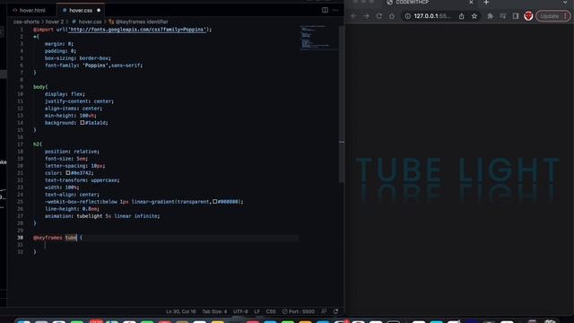CSS Tubelight Flicking Text Animation Effects | CSS Glowing Effects смотреть онлайн