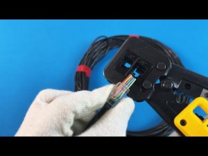 КАК ОБЖАТЬ КАБЕЛЬ ДЛЯ КАМЕРЫ ВИДЕОНАБЛЮДЕНИЯ СКВОЗНОЙ КОННЕКТОР