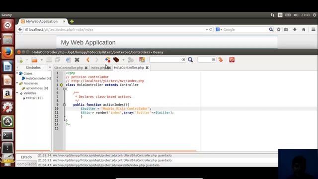 Modelo Vista Controlador Yii смотреть онлайн