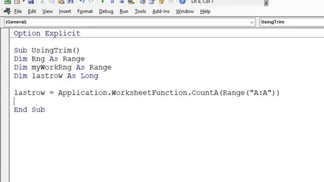 Using TRIM Function in VBA excel vba trim смотреть онлайн