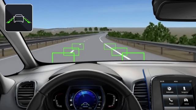 How lane assist works on Renault cars смотреть онлайн