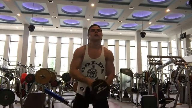 Подъем одной гантели перед собой стоя, 16 кг смотреть онлайн