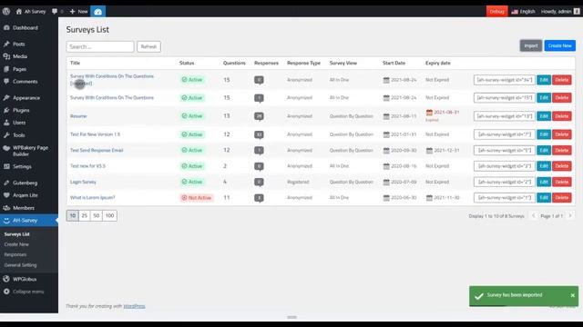 New features in version 1.7 - WordPress Survey Builder смотреть онлайн