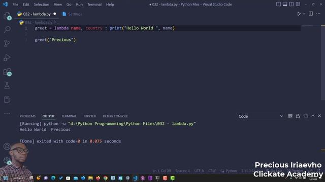 036 - Python Lambda | Python Tutorial for Beginners Full Course смотреть онлайн