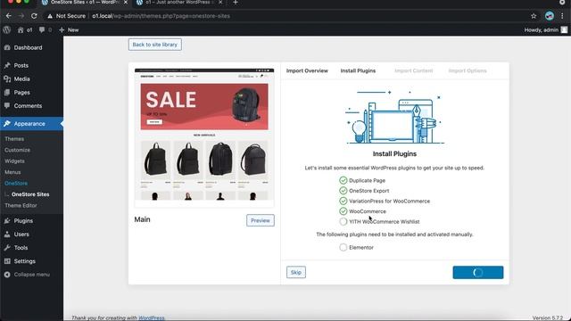 OneStore Installation & Import demo data смотреть онлайн