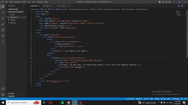 How to Make a Notification Page with HTML, CSS, JS | JavaScript Tutorial смотреть онлайн