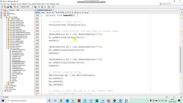 Java Swing Part-10 Using Radio Buttons in a Swing Program смотреть онлайн