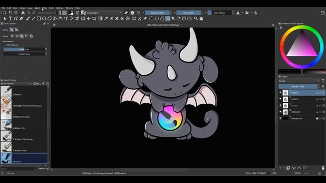KRITA 5.1.5 - How to create a soft Glow in Krita смотреть онлайн