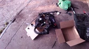 Двигатель L15A Honda  снял проводку. Готовлю мотор для  установки  на лодку с приводом Арнесона