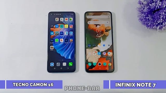 Tecno Camon 16 Vs Infinix Note 7 Speed Test смотреть онлайн