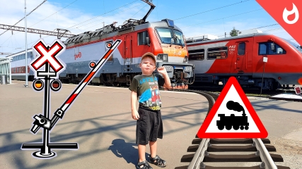 Поезда/ жд переезд / вокзал / маневровый поезд / день железнодорожника смотреть онлайн