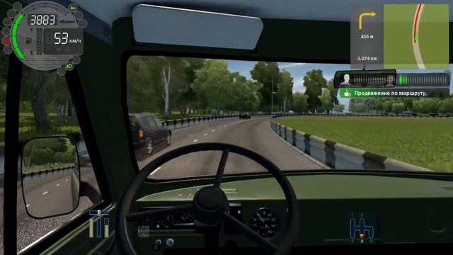 Таксуем на уазике в City Car Driving смотреть онлайн