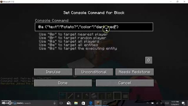 How to use the tellraw command смотреть онлайн