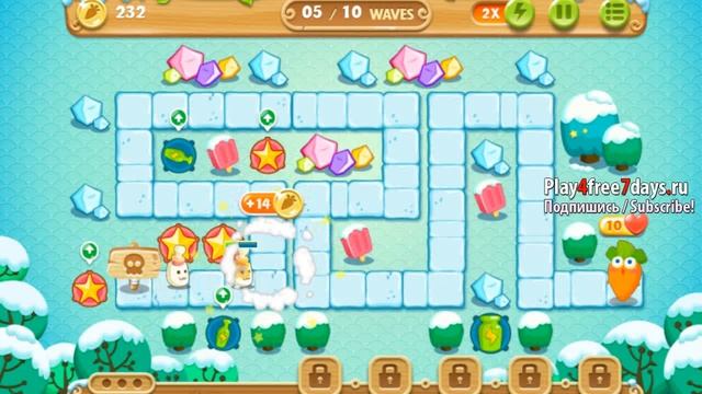 Carrot Defense, Android Game #4 Крепкая оборона смотреть онлайн