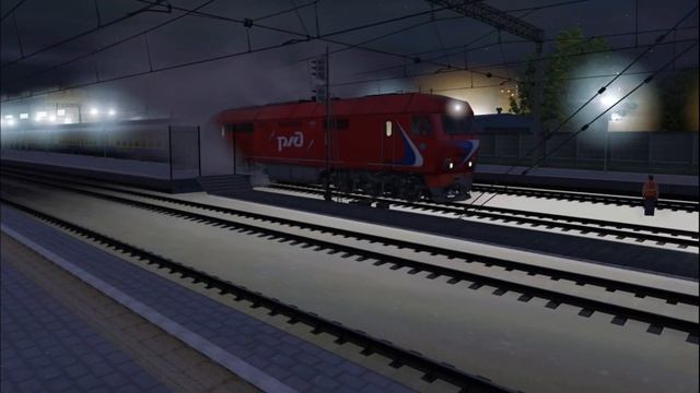 Отправление фирменного поезда «Янтарь» Москва — Калининград | Trainz 2019 смотреть онлайн