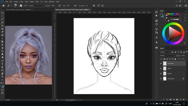 ? Digital Art Tutorial: Stylized Portraits смотреть онлайн