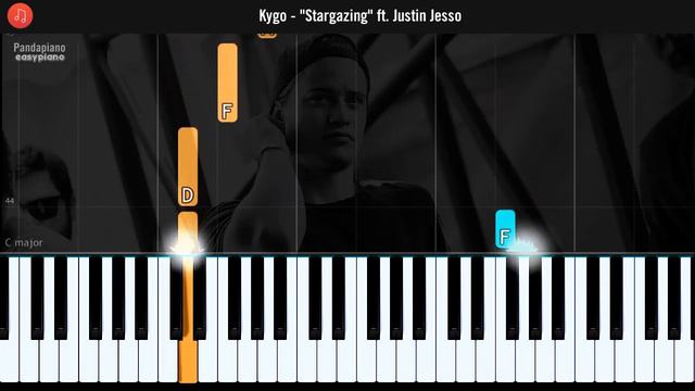 Kygo - Stargazing ft. Justin Jesso 100% EASY PIANO TUTORIAL смотреть онлайн