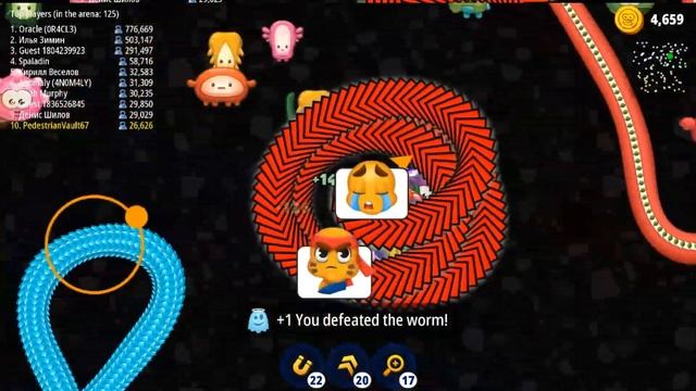 Worms Zone .io ? Noob vs PRO VS HACKER Best 514,571+ score Epic Hungry snake смотреть онлайн