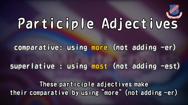 One Minute English Episode 35 - Present & Past Participle Adjectives смотреть онлайн