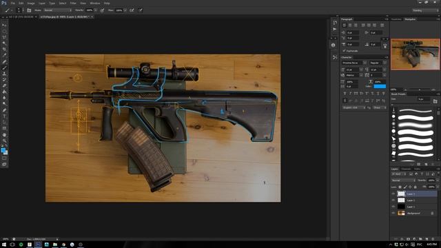 13 - Analyzing (Анализ форм винтовки Steyr AUG)