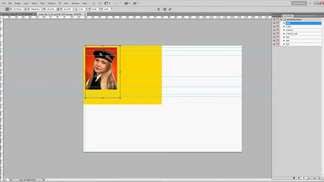 Action Photoshop - фото на документы