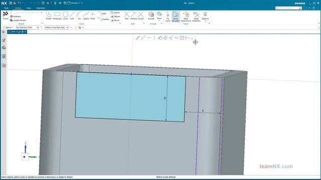 NX Tutorial | Fillet in sketch, reposition sketches, copy with copy paste смотреть онлайн