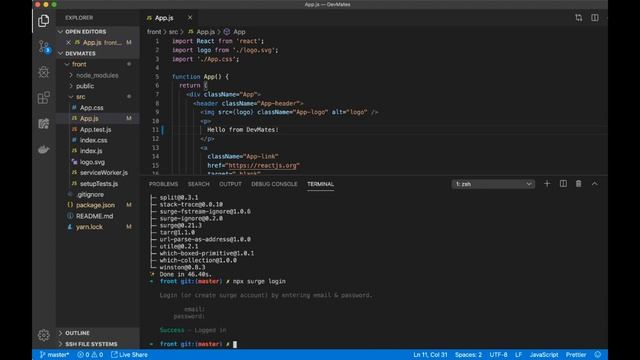 Быстрый деплой frontend приложения при помощи create-react-app & surge.sh смотреть онлайн