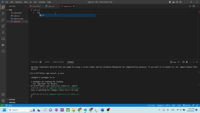 install SASS in visual studio code смотреть онлайн