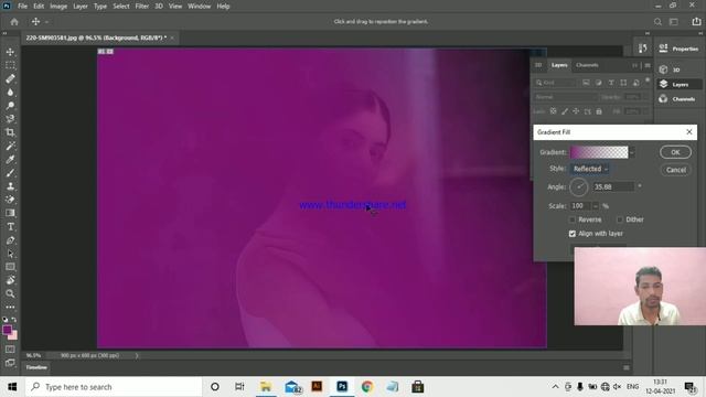 How to learn Gradient tool in Adobe Photoshop CC 2020 || Part : 9. смотреть онлайн