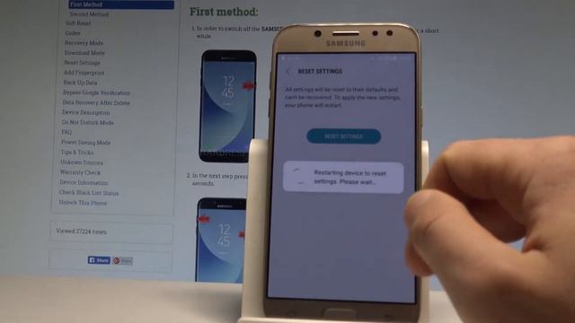 How to Reset Settings in SAMSUNG Galaxy J5 2017 - Restore Default Settings |HardReset.info смотреть онлайн