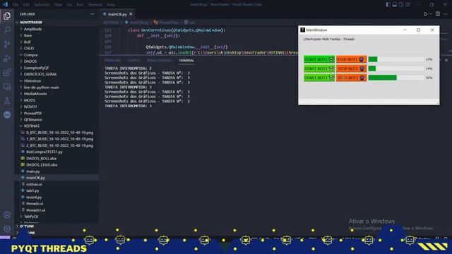 Multitarefas: Interface e Barra de Progresso com PyQt Threads смотреть онлайн