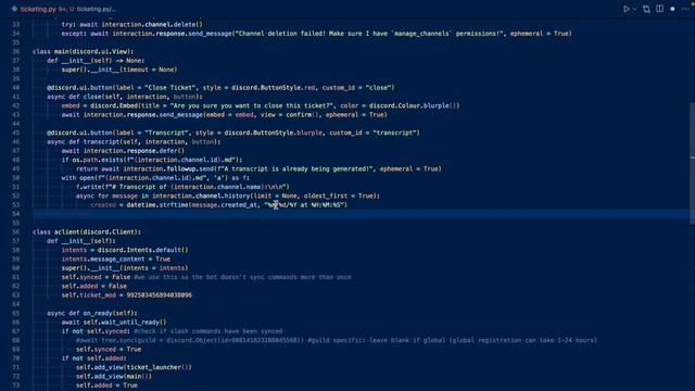 Transcripts | Ticketing in Discord.py (Part 4) смотреть онлайн