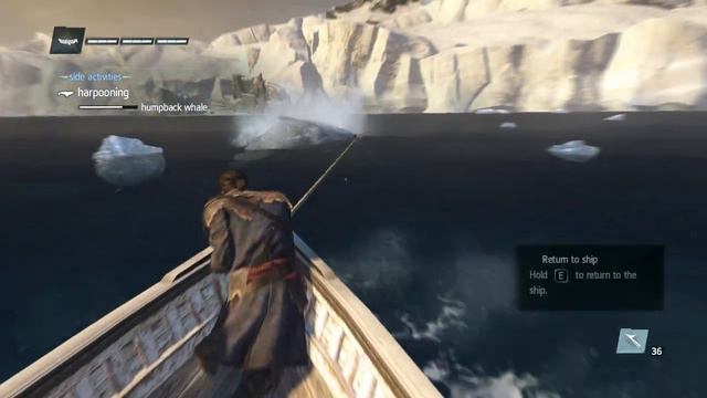 Harpooning Humpback Whale In Assassin's Creed Rogue