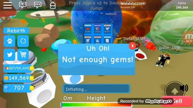 Я надул большой шар в роблокс! Симулятор шарика в роблокс! смотреть онлайн